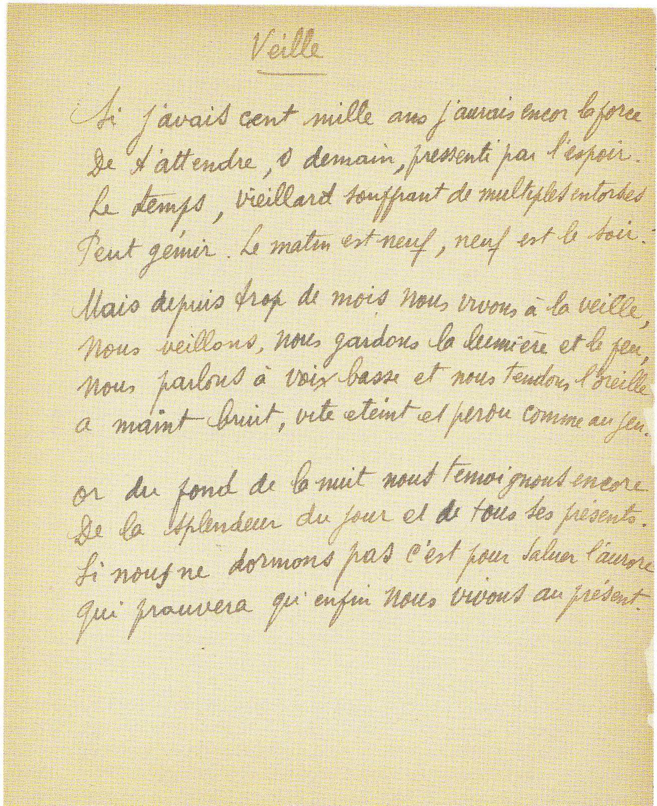 Desnos - Veille (in Etat de veille,1943)